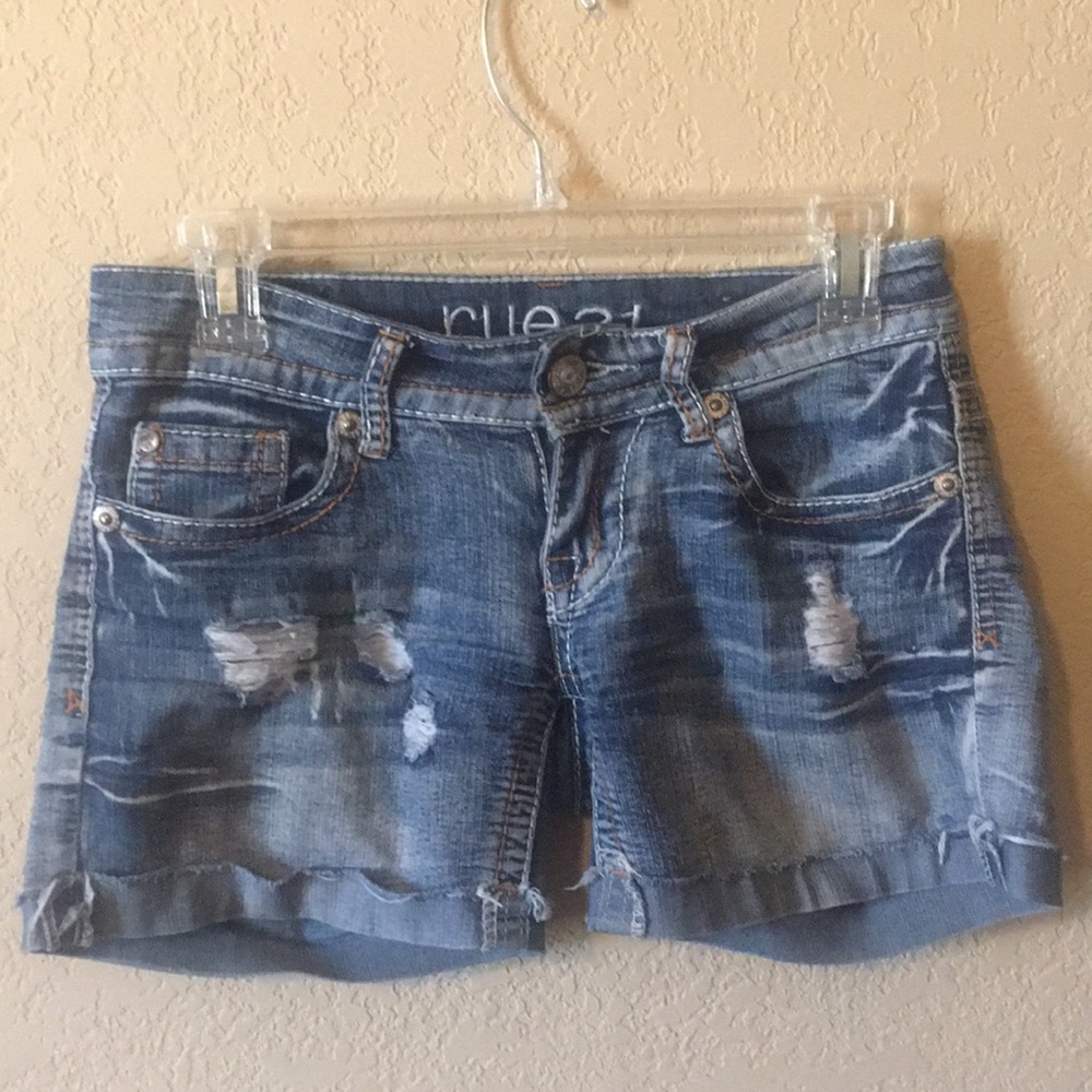 Rue 21 Distressed Midi Shorts